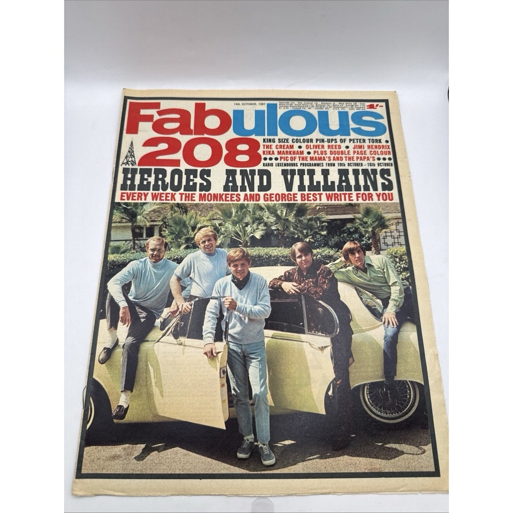 FABULOUS 208 MUSIC MAGAZINE 14/10 14TH OCT 1967 ACCEPTABLE COMPLETE JIMI HENDRIX